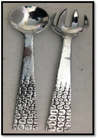 Juego cuchara y tenedor peltre - Decopeltre