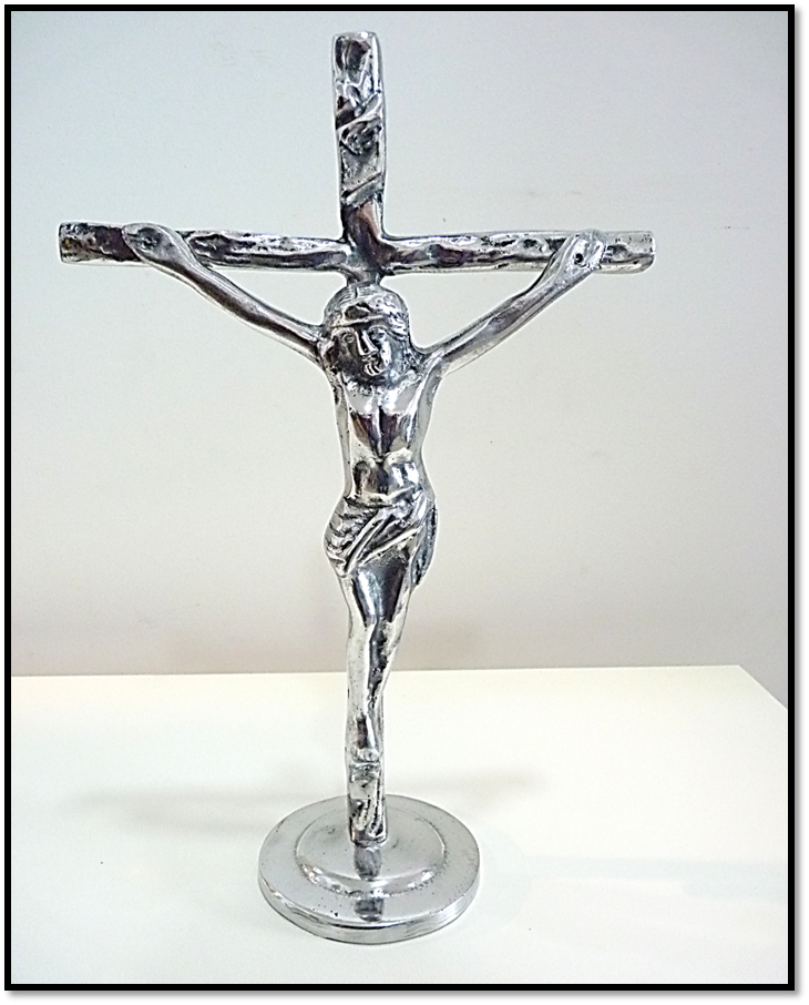 Cristo Grande en pedestal peltre - Decopeltre