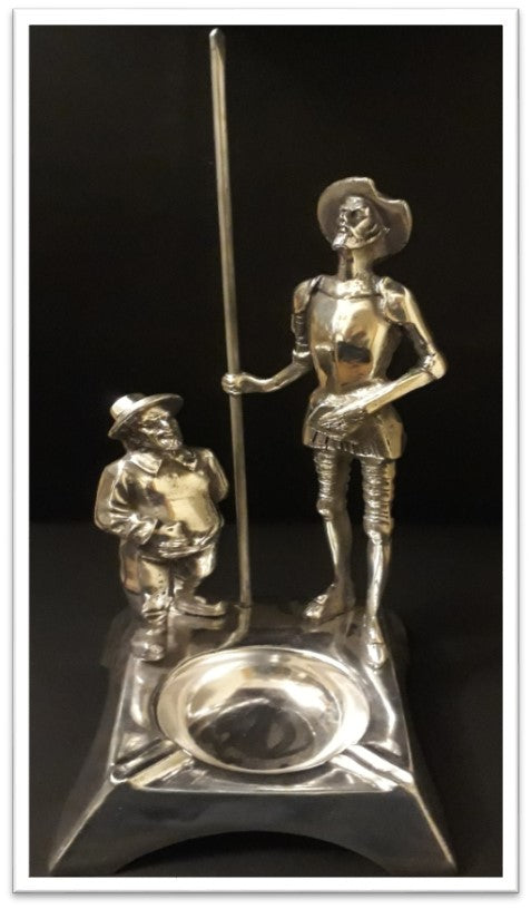 QUIJOTE Y SANCHO CON BASE PELTRE