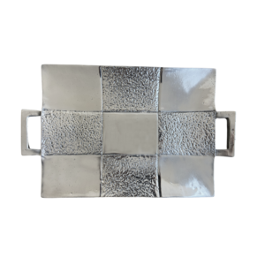 Bandeja Cuadros Rectangular peltre - Decopeltre