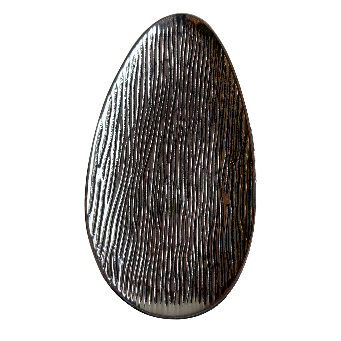 Bandeja eliptica rayas peltre - Decopeltre