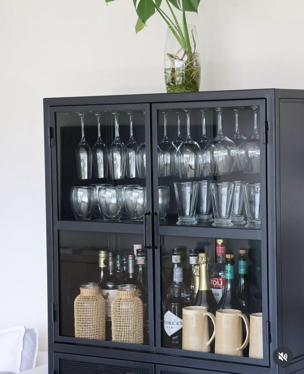 Vitrina Bar Metalica - Calafquen - Decopeltre