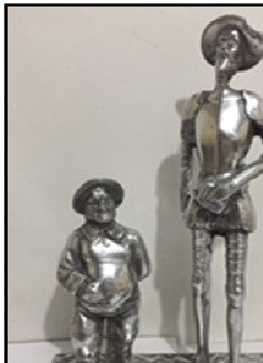 QUIJOTE Y SANCHO CON BASE PELTRE
